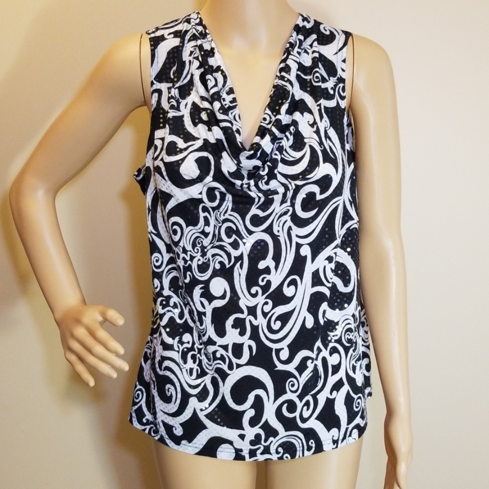 Women's Cowl Neck Sleeveless Blouse/Shirt